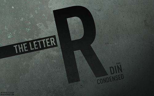 The Letter R in DIN
