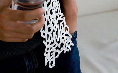 Uppercase scarf from Veer