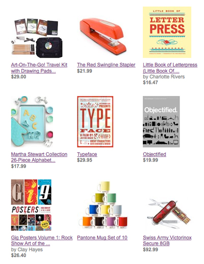 Holiday and Birthday gifts for designers.